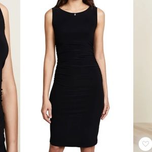 NWT $125 KAMALIKULTURE X NORMA KAMALI • Sleeveless Dress • Shirred Waist • Black